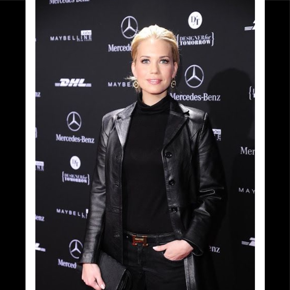 Woman leather Blazer-jacket ~MEDIUM size ~38 eu